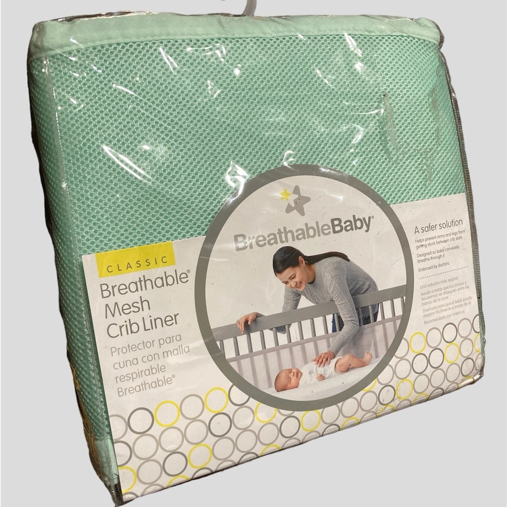 NWT Breathable Baby Mesh Crib Liner